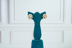 Floral Kundan Stud Earrings