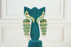 Emerald Jhumka Jali Earrings