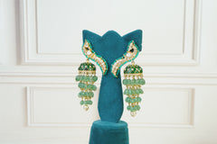 Emerald Jhumka Jali Earrings