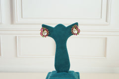 Ruby & Kundan Floral Stud Earrings