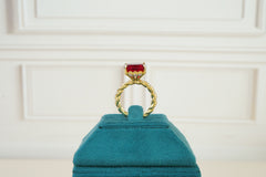 Ruby Elegance Gold Ring