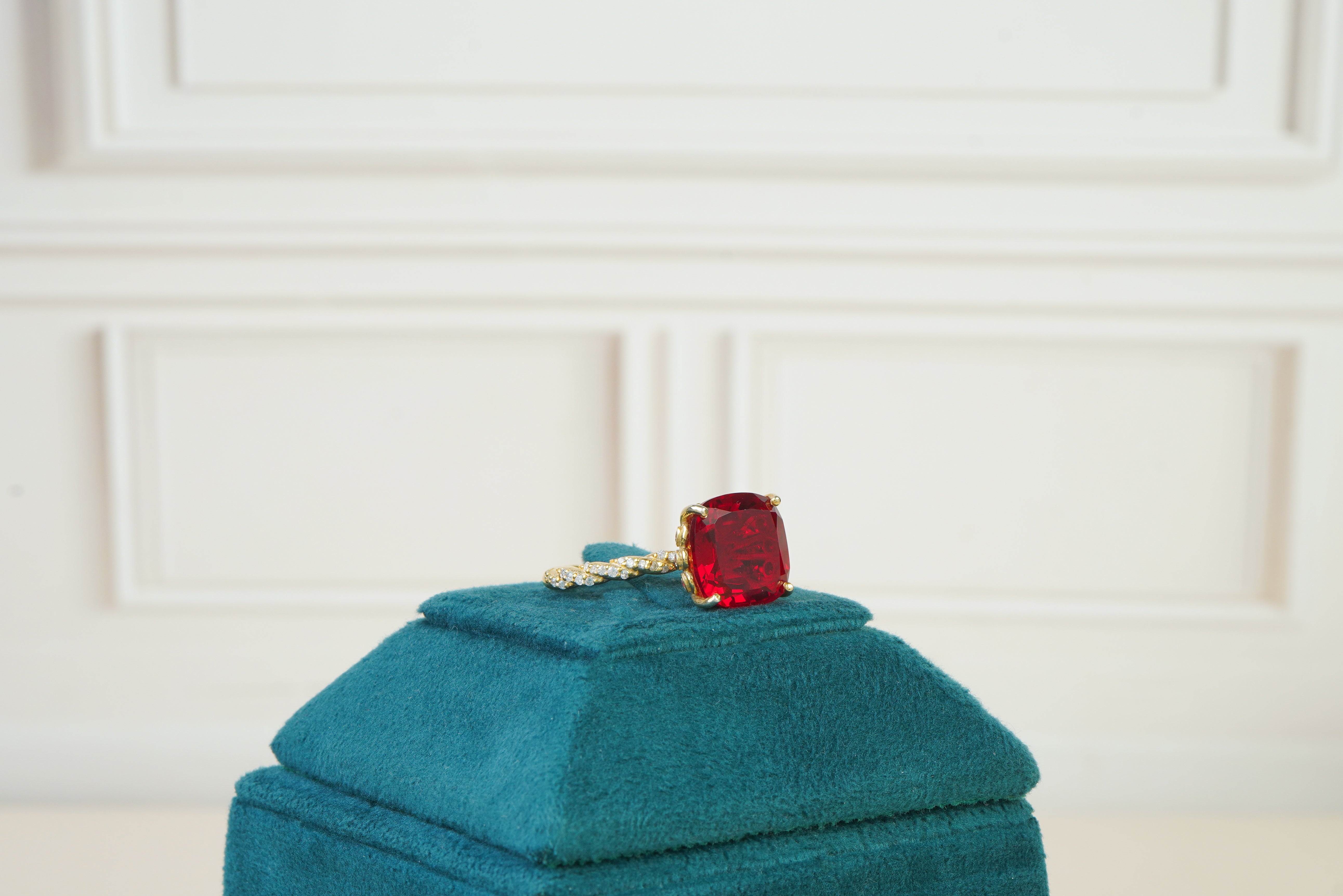 Ruby Elegance Gold Ring