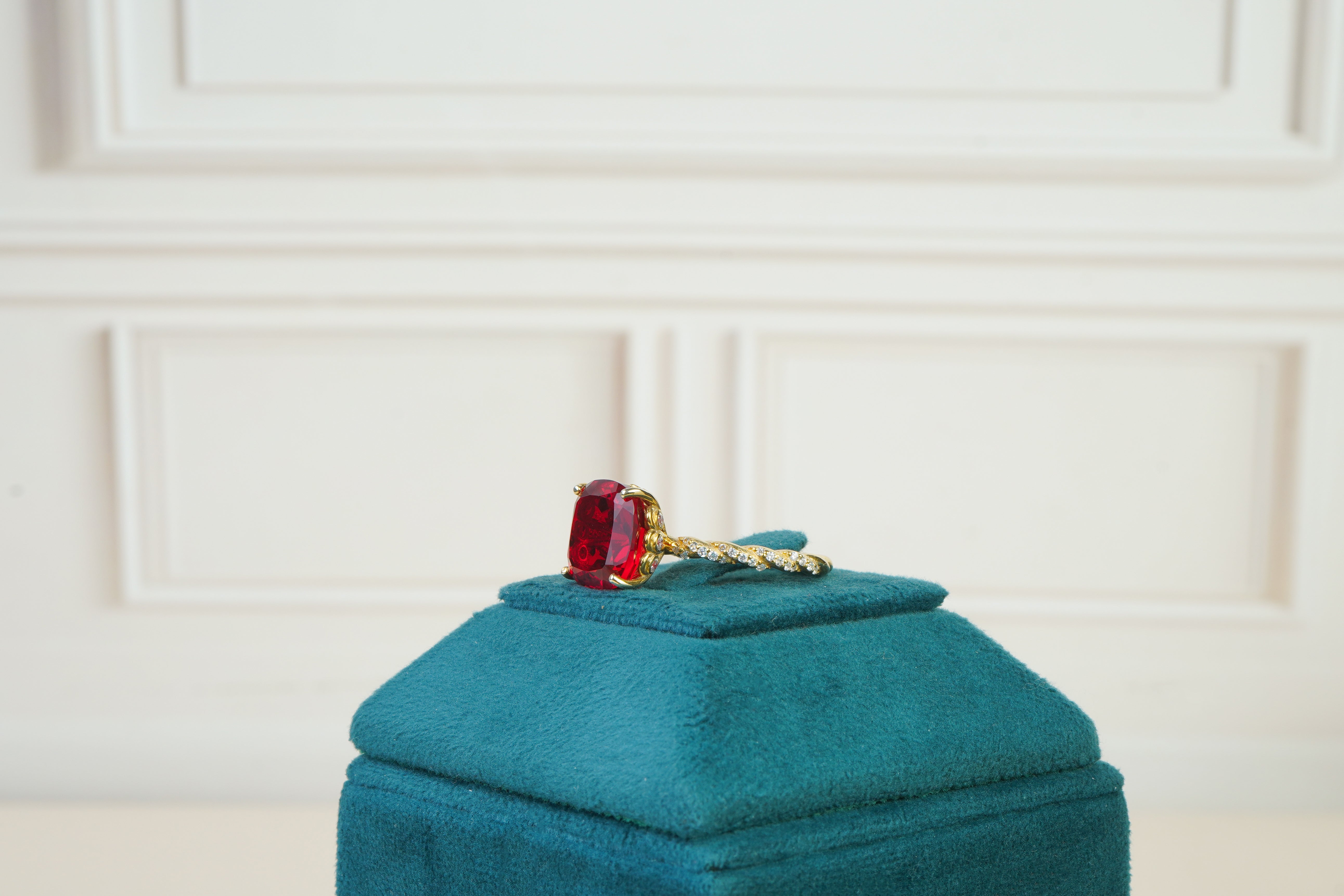 Ruby Elegance Gold Ring