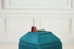 Ruby Elegance Gold Ring