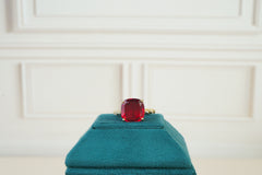 Ruby Elegance Gold Ring