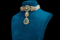 Kundan Choker with Emerald Drops