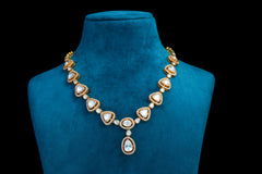Classic Polki Teardrop Necklace Set