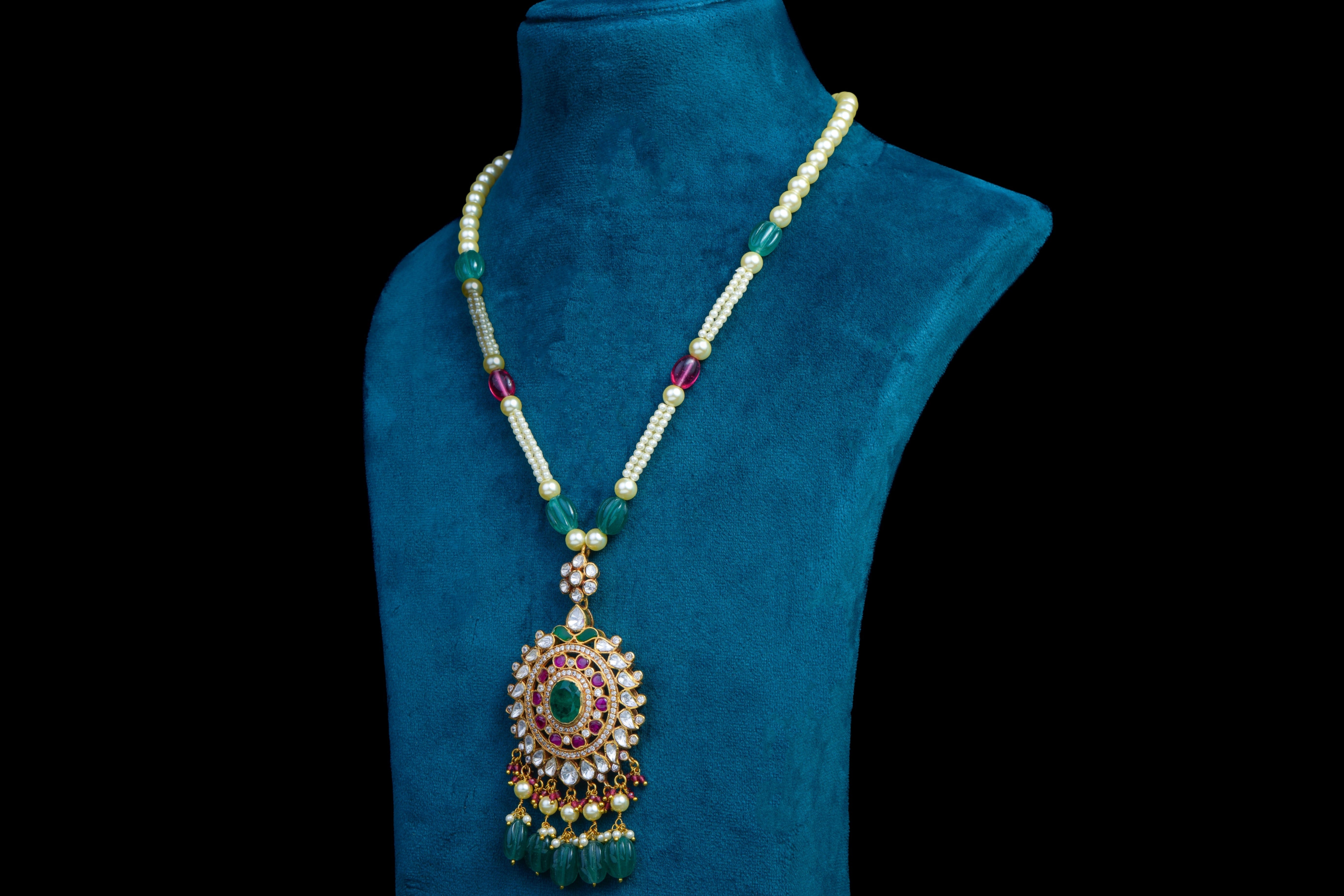 Panna Ruby Radiance Necklace Set