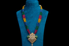 Mor Pankh Ratna Polki Necklace Set