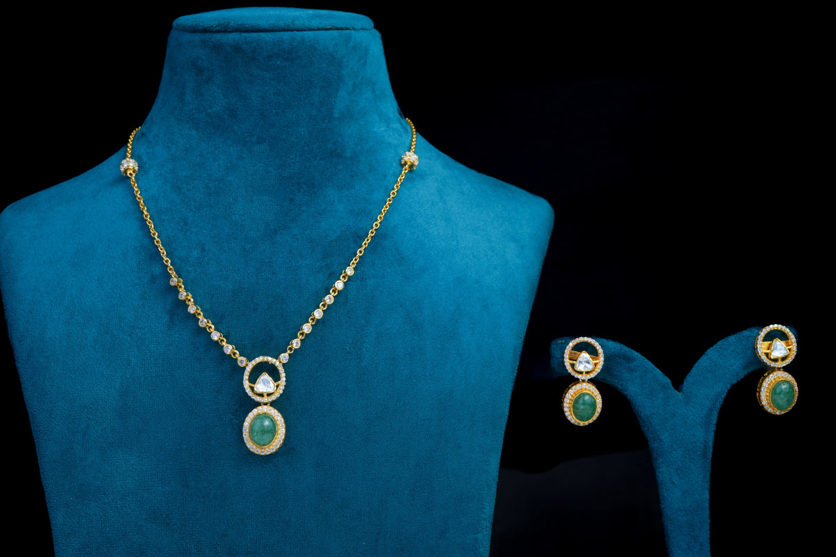 Emerald Radiance Pendant Set