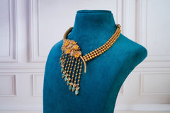 Elegant Floral Antique Statement Necklace Set