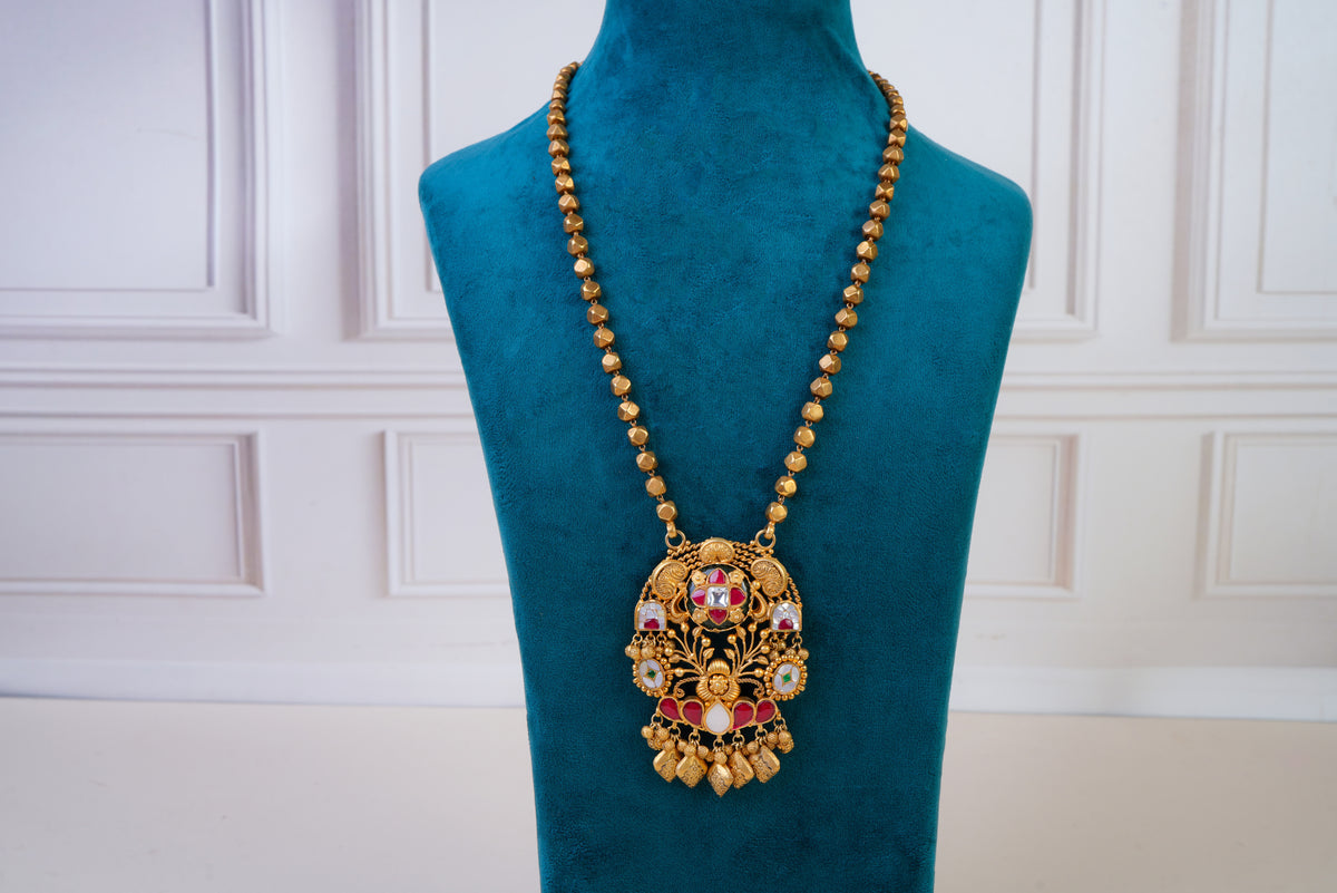 Royal Antique Kundan Lariat Necklace