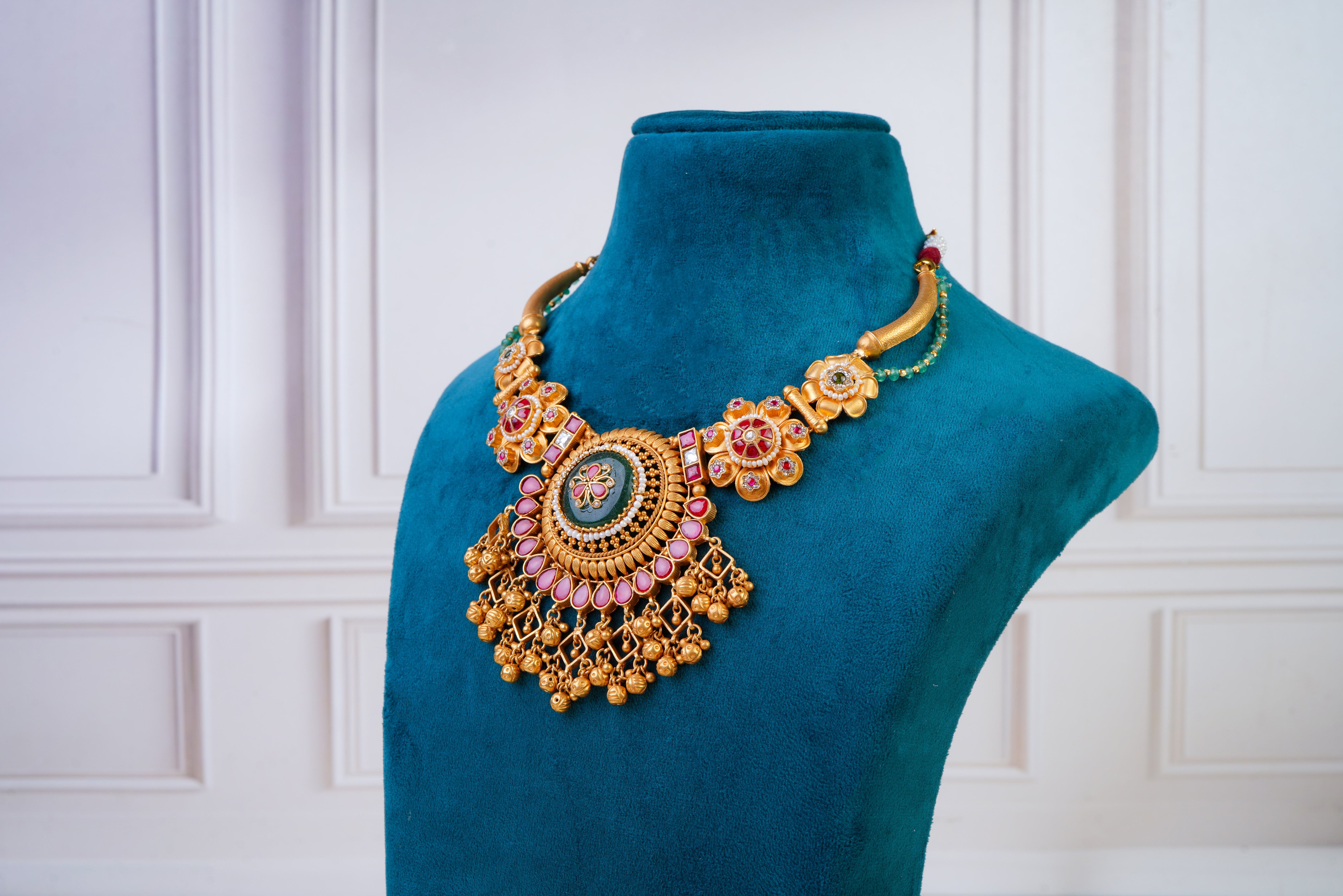 Royal Floral Kundan Statement Necklace Set