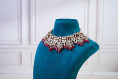 Royal Ruby Kundan Choker Set