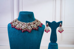 Royal Ruby Kundan Choker Set
