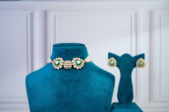 Emerald Polki Pearl Choker Set