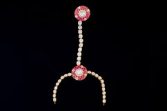 Ruby Enamel Polki Diamond Hathphool (Hand Harness)