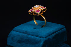 Petal Whisper Polki Ring