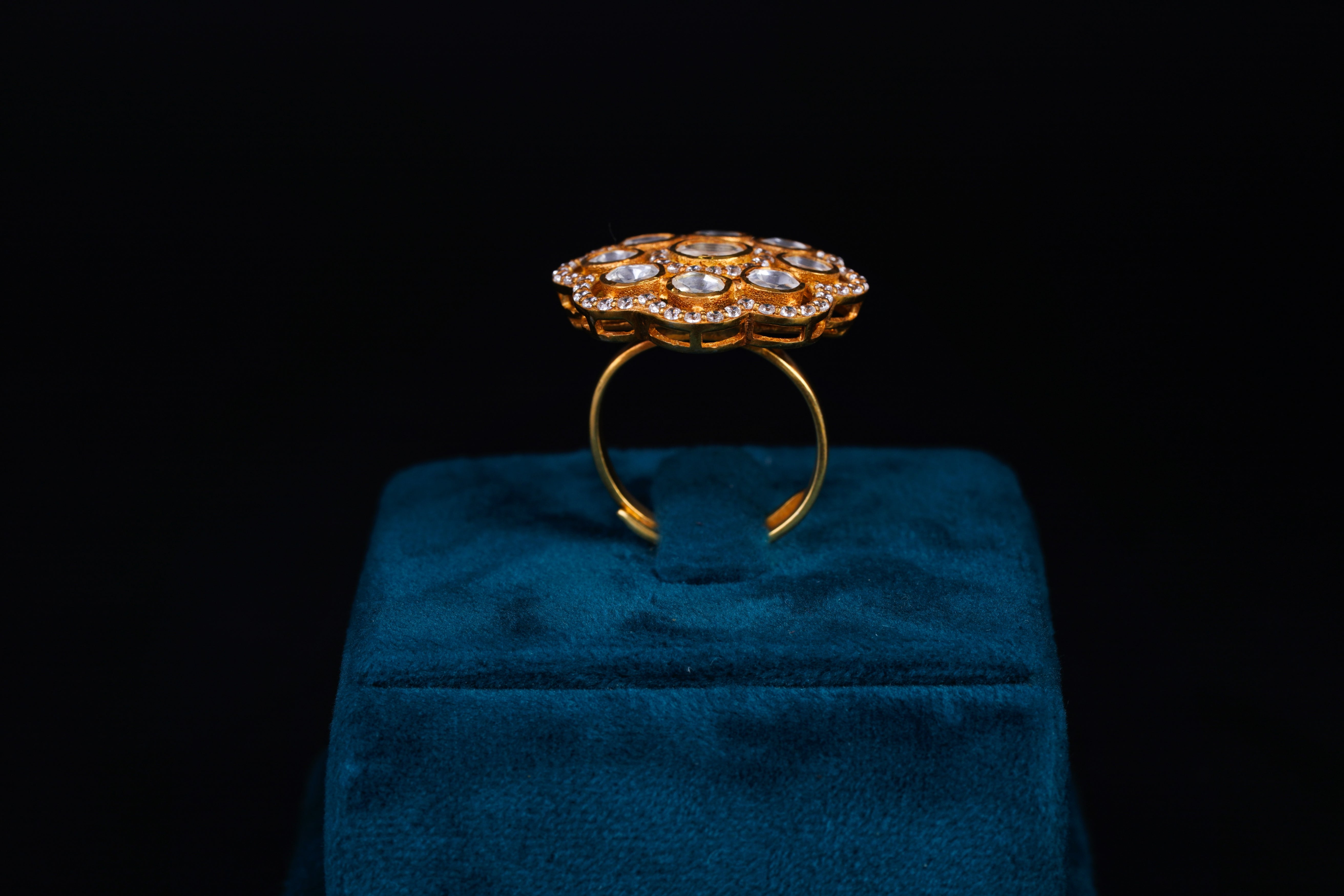 Classic Polki Floral Ring