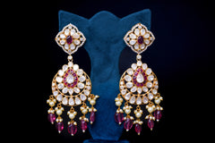 Ruby Polki Chandbali Earrings