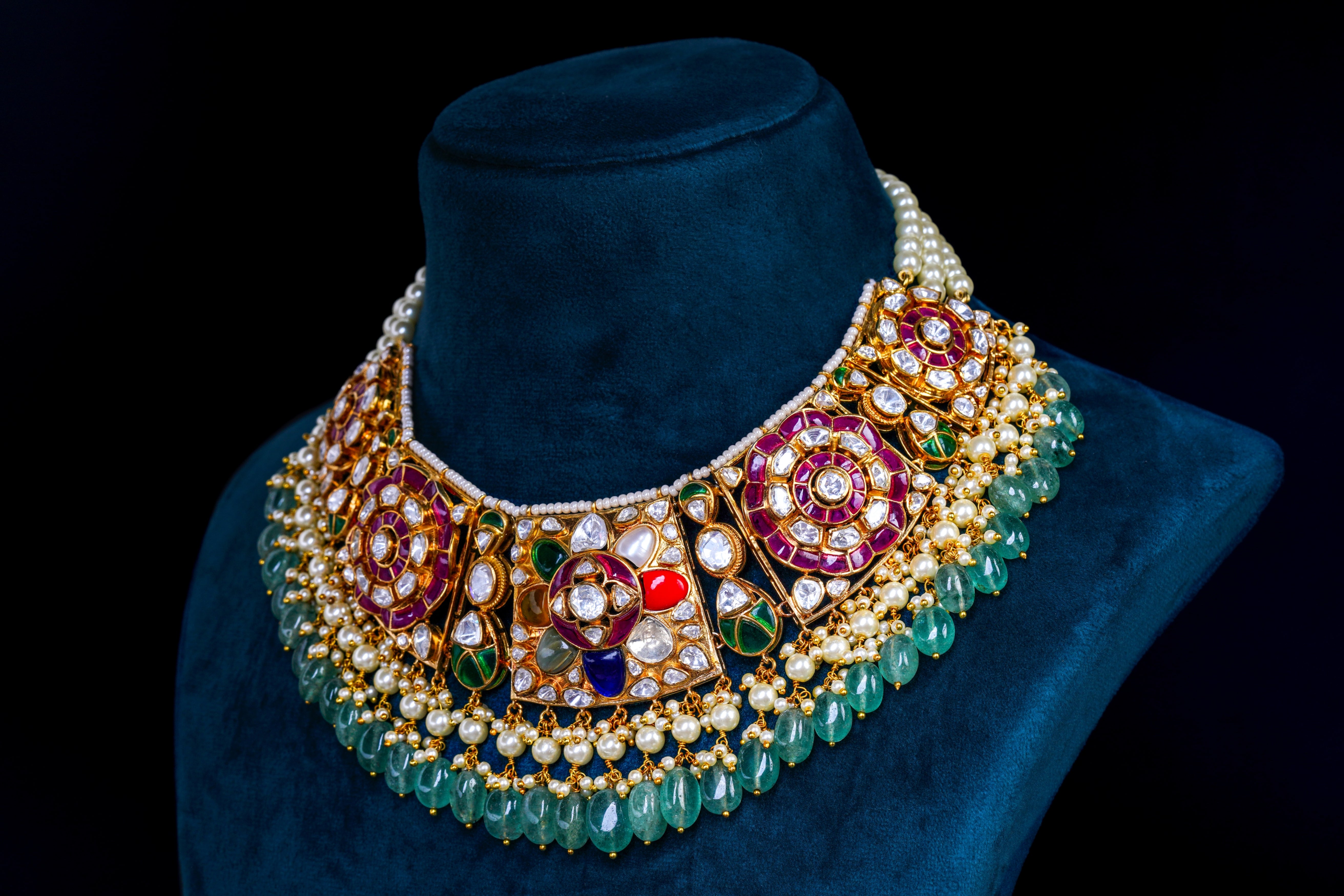Celestial Navratna Polki Set