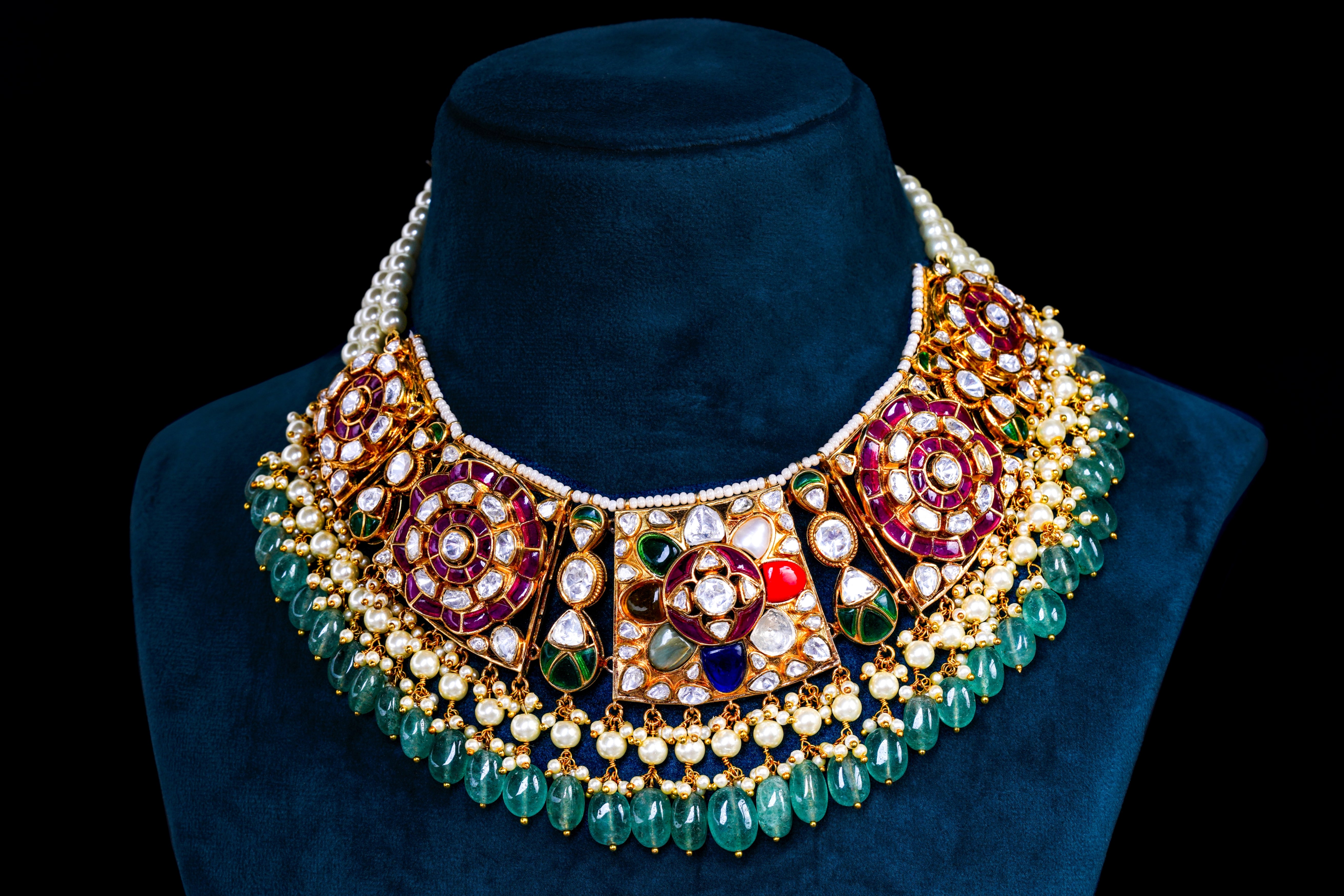 Celestial Navratna Polki Set