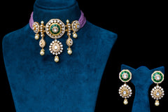 Blush Emerald Polki Set