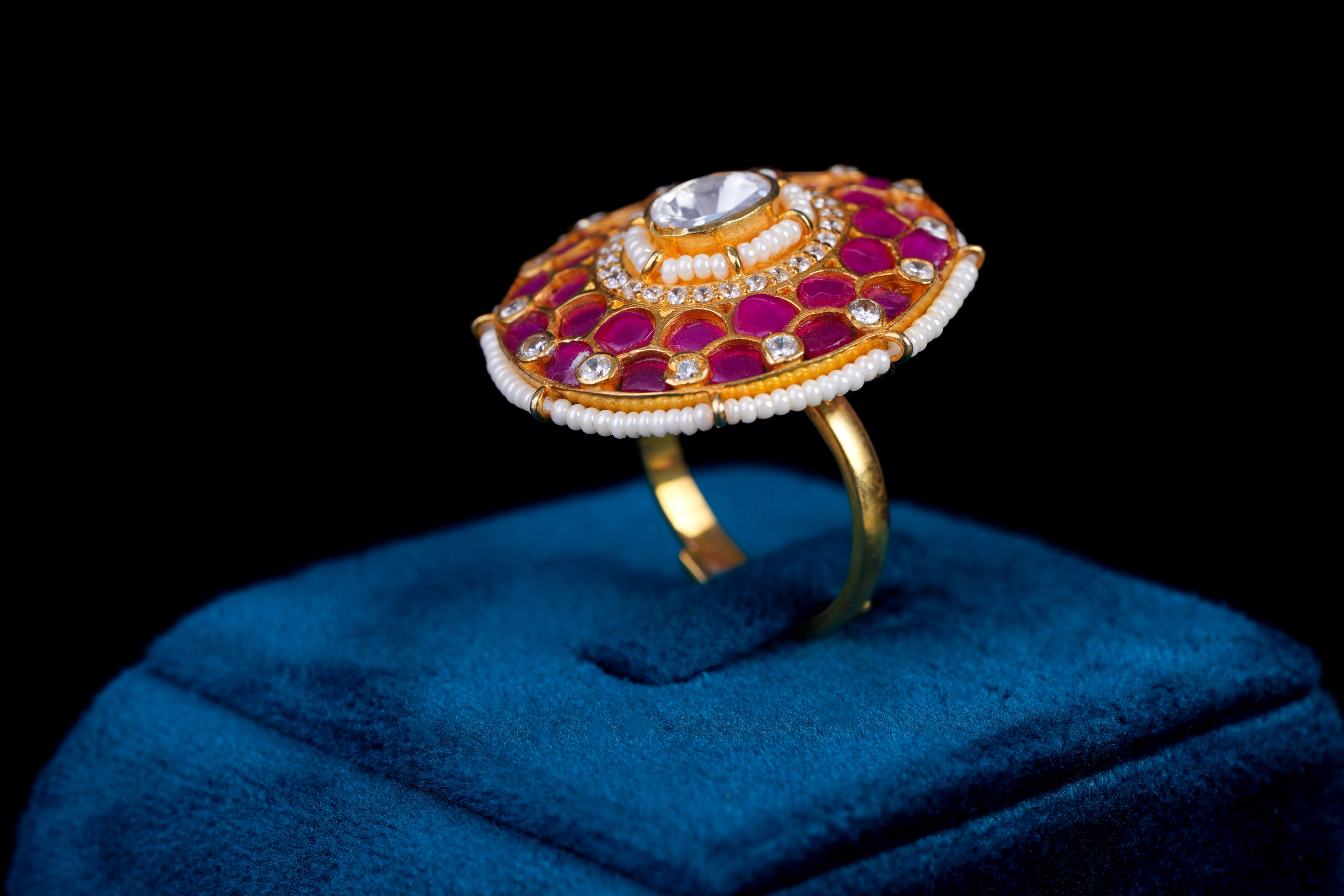 Royal Ruby Polki Statement Ring