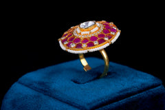 Royal Ruby Polki Statement Ring