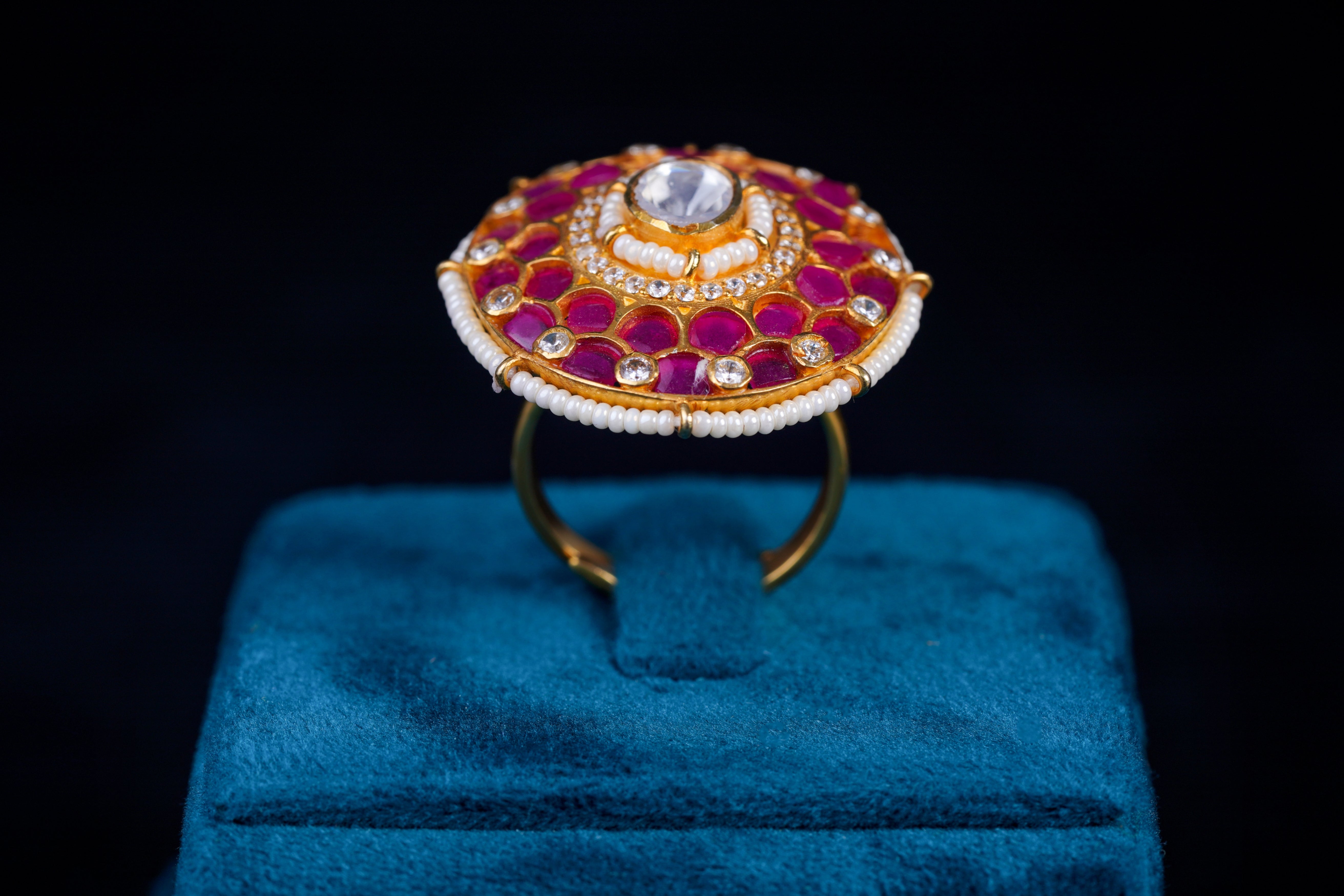 Royal Ruby Polki Statement Ring