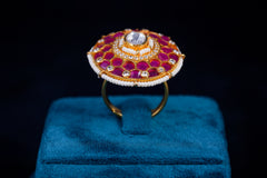 Royal Ruby Polki Statement Ring