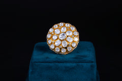 Classic Polki Cluster Statement Ring