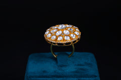 Classic Polki Cluster Statement Ring