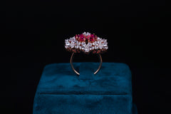 Ruby Floral Diamond Statement Ring