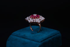 Ruby Floral Diamond Statement Ring