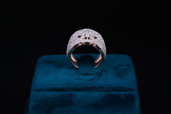 Luxury Silver Diamond Statement Ring