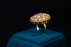 Classic Polki Cluster Statement Ring
