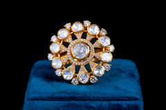 Bold Horizon Silver Polki Ring